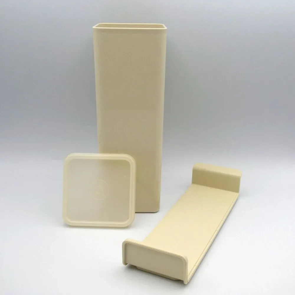Tupperware Velveeta Block Cheese Keeper Container Holder 3 Pc Set 1696 1697 1698